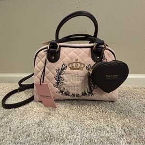 NWT! Juicy Couture Quilted Royal Moment Bowler Bag